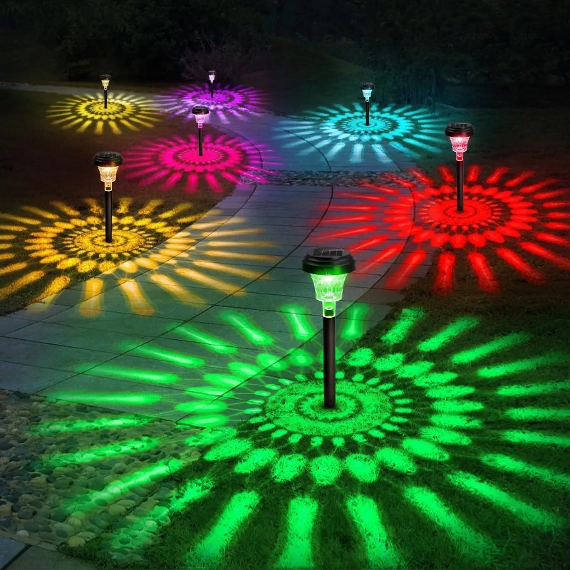 Outdoor Lighting For Fence - Color Changing Solar Path Light IP67