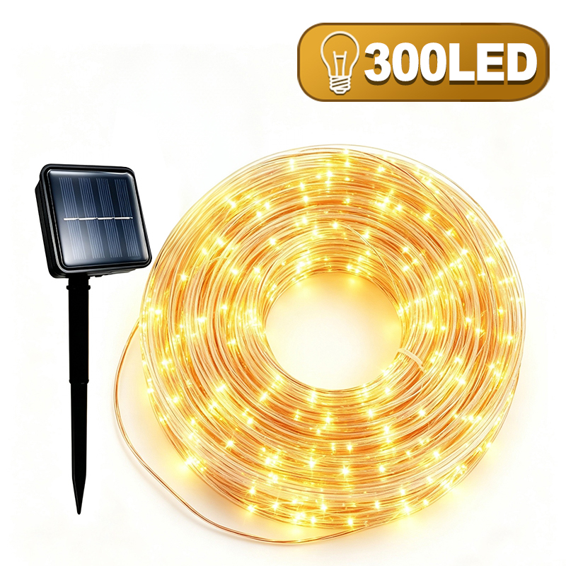 Outdoor Lighting For Fence - Solar Christmas Fairy Lights 8 Modes