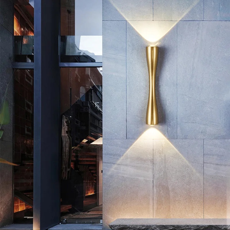 Gold LED Wall Lamp Up Down Lig - огляд і ціна Outdoor Lighting Hardwired