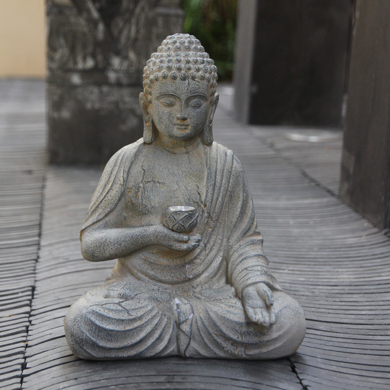 Resin Solar Buddha Statue Scul - огляд і ціна Outdoor Lighting Japanese