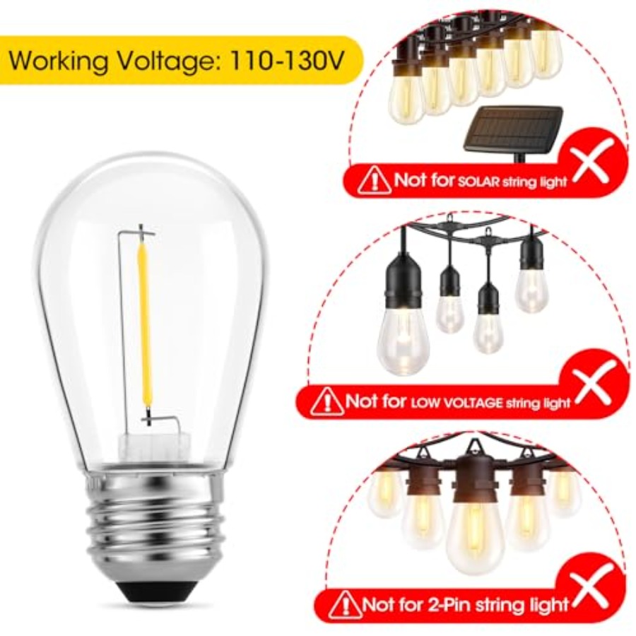 36 Pack S14 LED Bulbs for Outd - огляд і ціна Outdoor Lighting Led