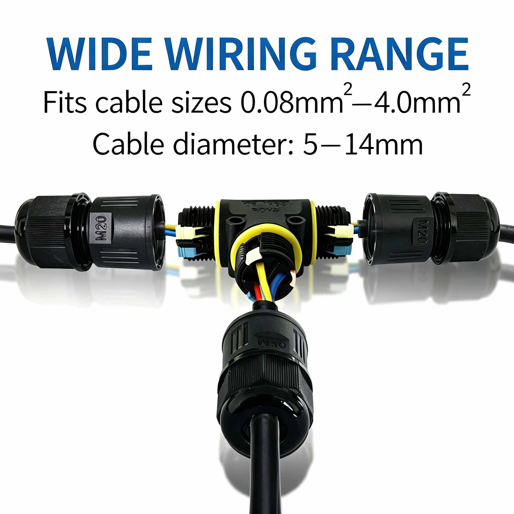IP68 Waterproof T-Type Cable C - огляд і ціна Outdoor Lighting Wire Connectors