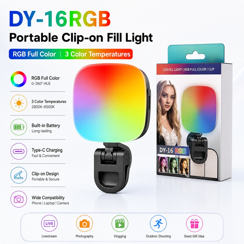 Portable RGB LED Fill Light Po - огляд і ціна Outdoor Lighting Video