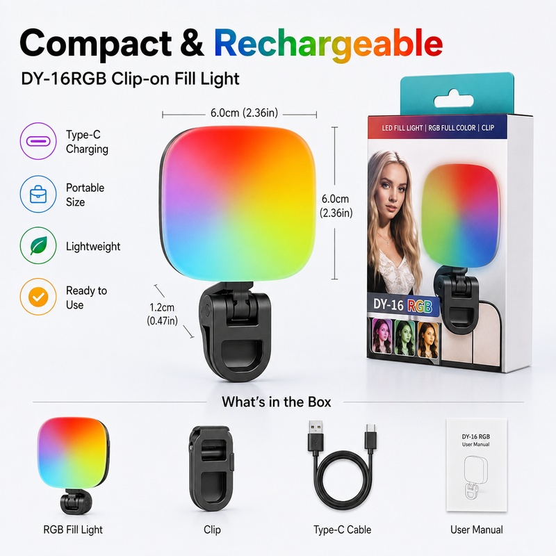 Portable RGB LED Fill Light Po - огляд і ціна Outdoor Lighting Video