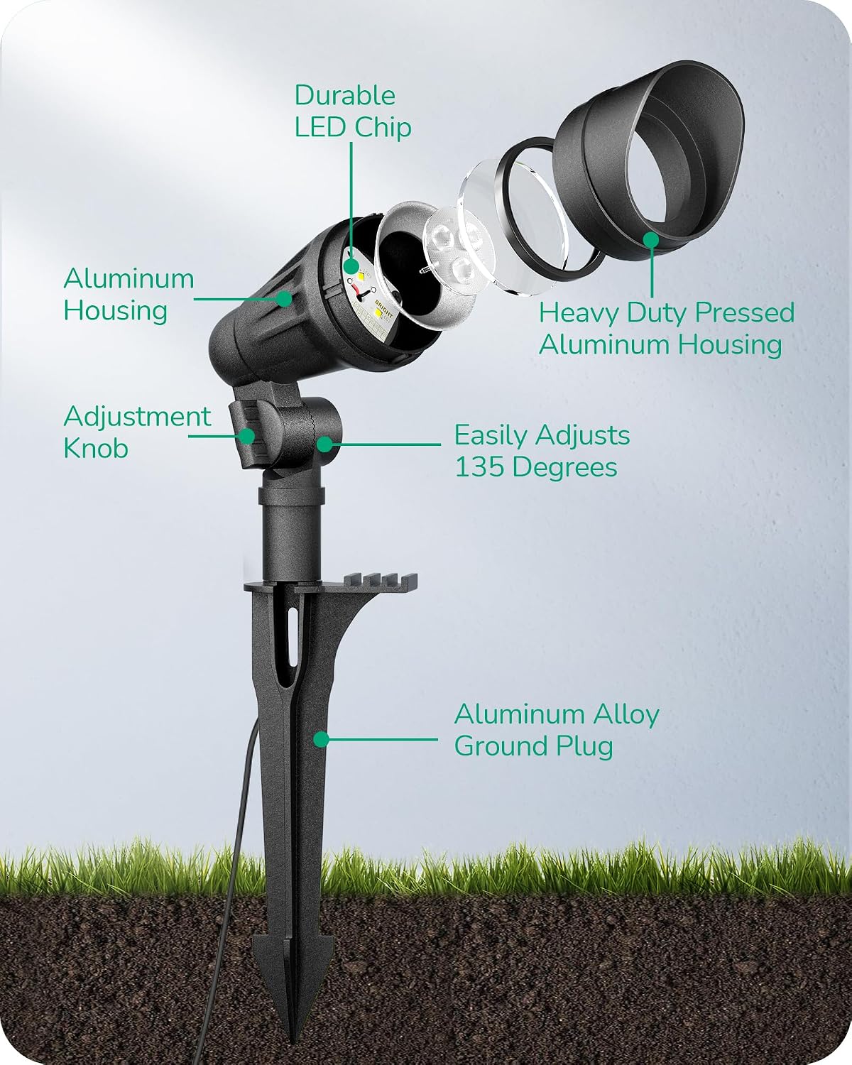 Low Voltage Spotlight Aluminum - огляд і ціна Outdoor Lighting Low Voltage