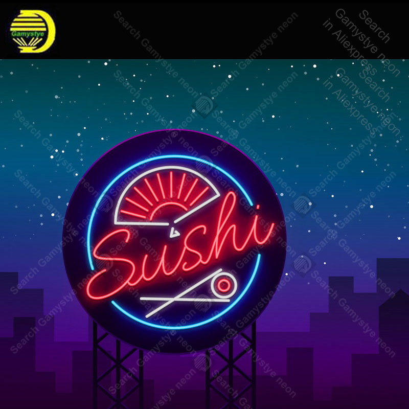 Neon Sign for Sushi logo in ne - огляд і ціна Outdoor Lighting Expressions