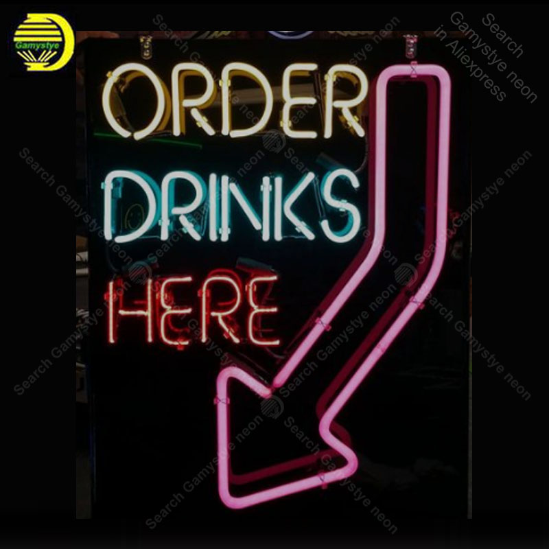 Neon Sign for Order Drink Here - огляд і ціна Outdoor Lighting Expressions