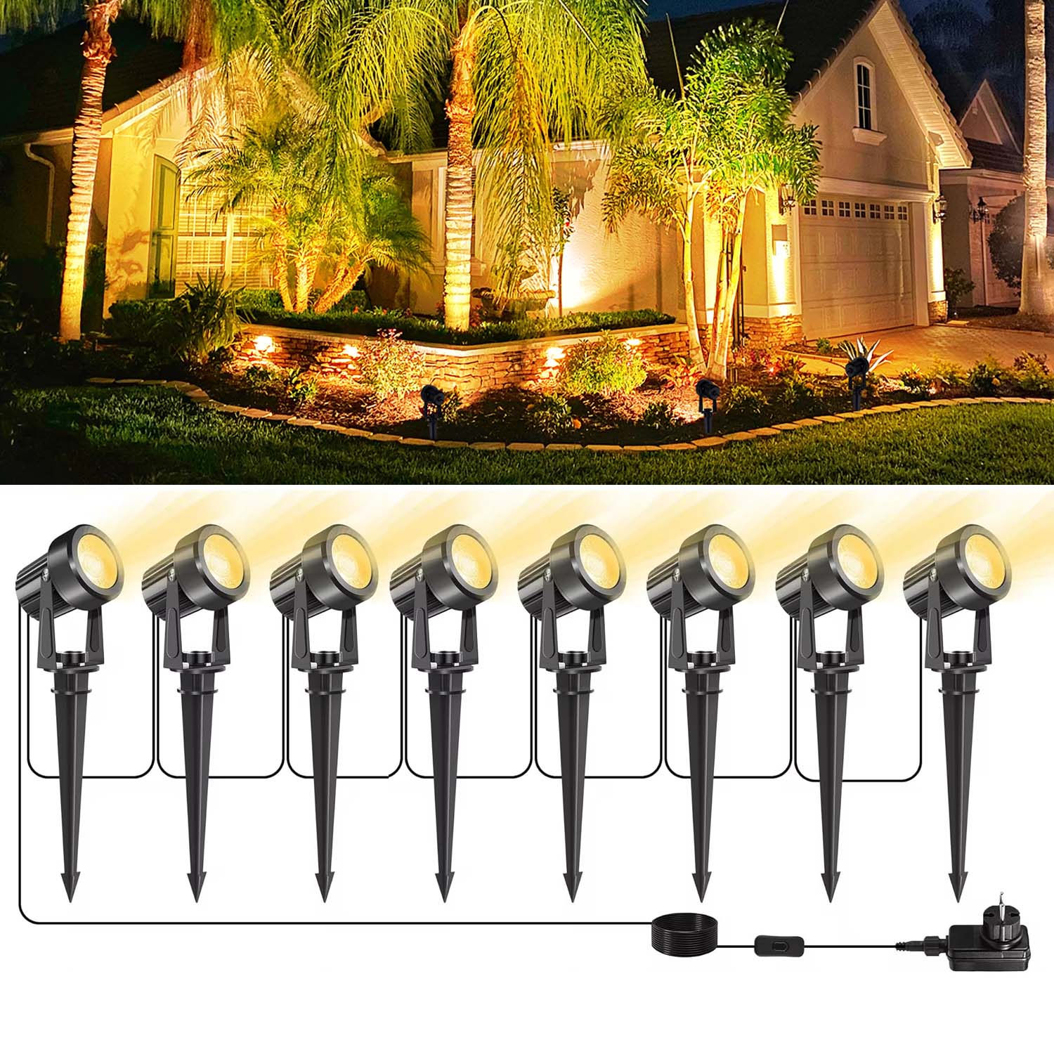 4/6/8LEDS 3000K Outdoor Spotli - огляд і ціна Outdoor Lighting Low Voltage