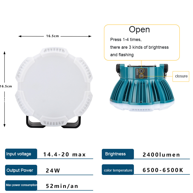 24W LED Work Light For Makita/ - огляд і ціна Outdoor Lighting Milwaukee