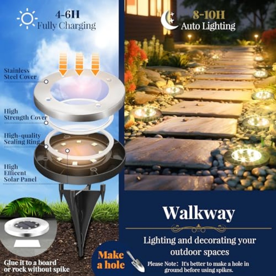 Solar Ground Lights Solar Ligh - огляд і ціна Outdoor Lighting Led
