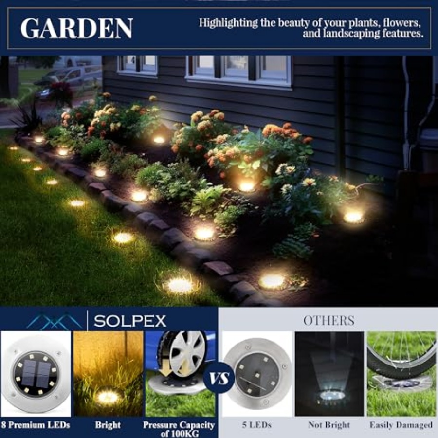 Solar Ground Lights Solar Ligh - огляд і ціна Outdoor Lighting Led
