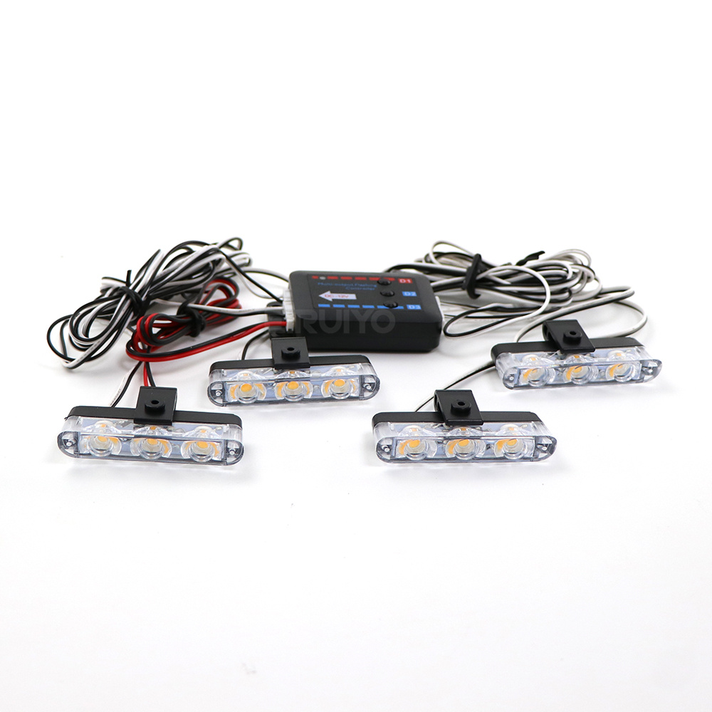 4x 3 LED Grill Car LED Strobe  - огляд і ціна Outdoor Lighting Yellow